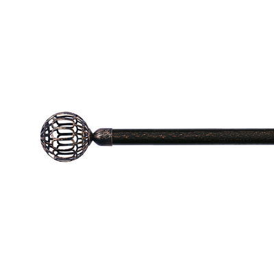 Black Gold Iron Pipe Curtain Rods 16MM For Home Decor