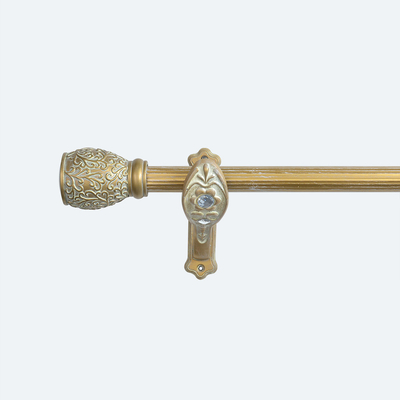 Gold Color 28MM Classical Curtain Rod Finials Curtain Rod Set