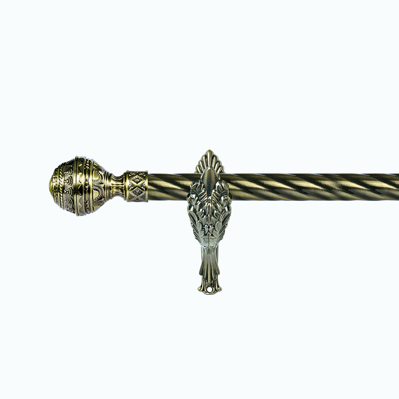 home decoration 28mm curtain pole brass pineapple design curtain finial